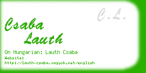 csaba lauth business card